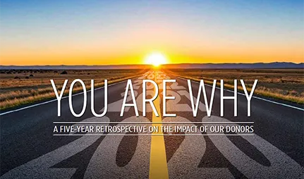 The years 2020 through 2025 appear down the middle of a link road that ends on the horizon during sunset.